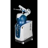 Stryker Mako robotic arm system for precise orthopedic surgery with white and blue design on wheels.
