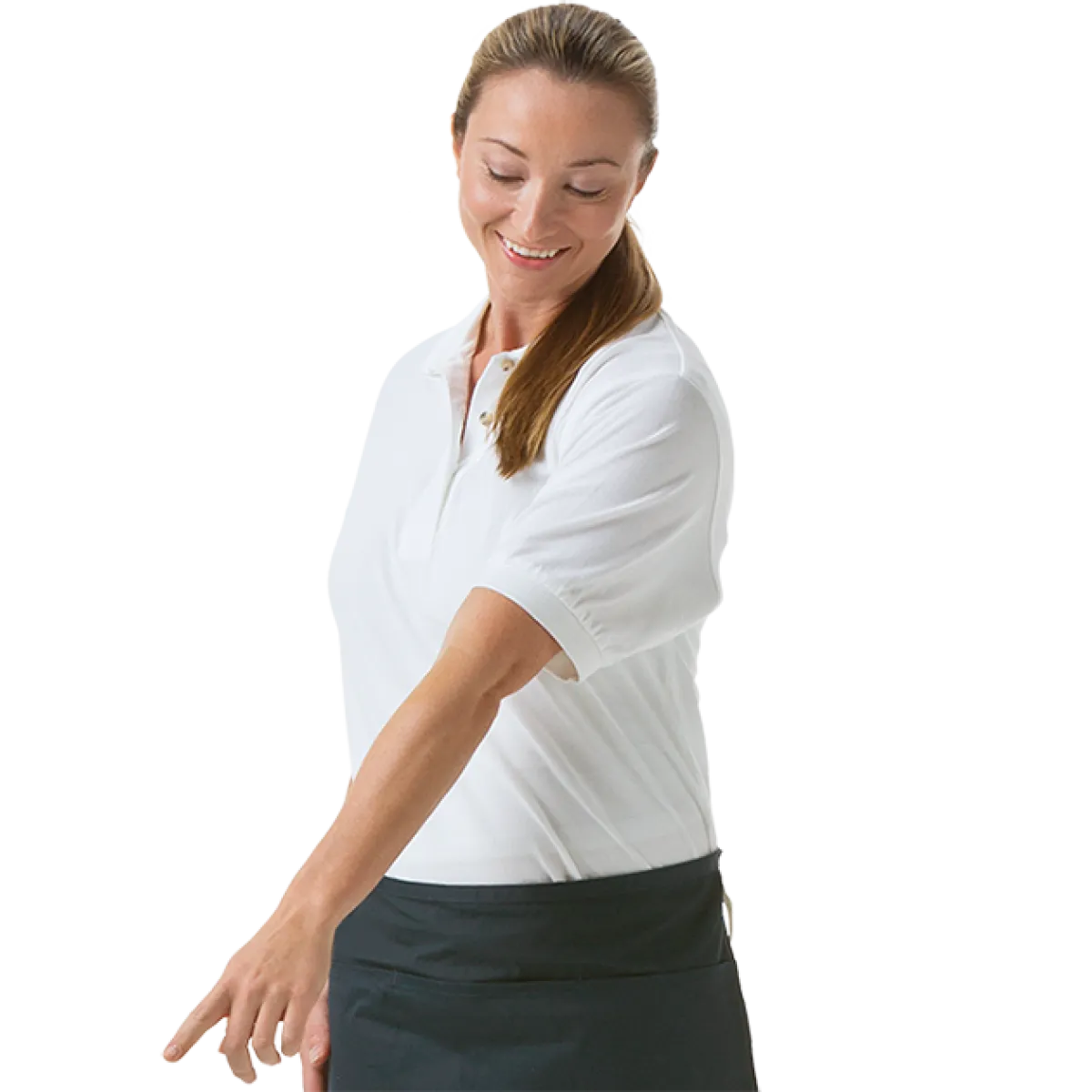 a person in a white shirt