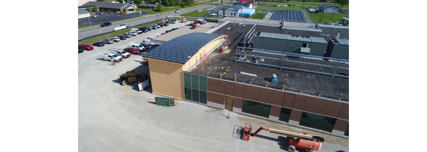 Work continues on Reid Health's new campus in Connersville on May 7, 2025.