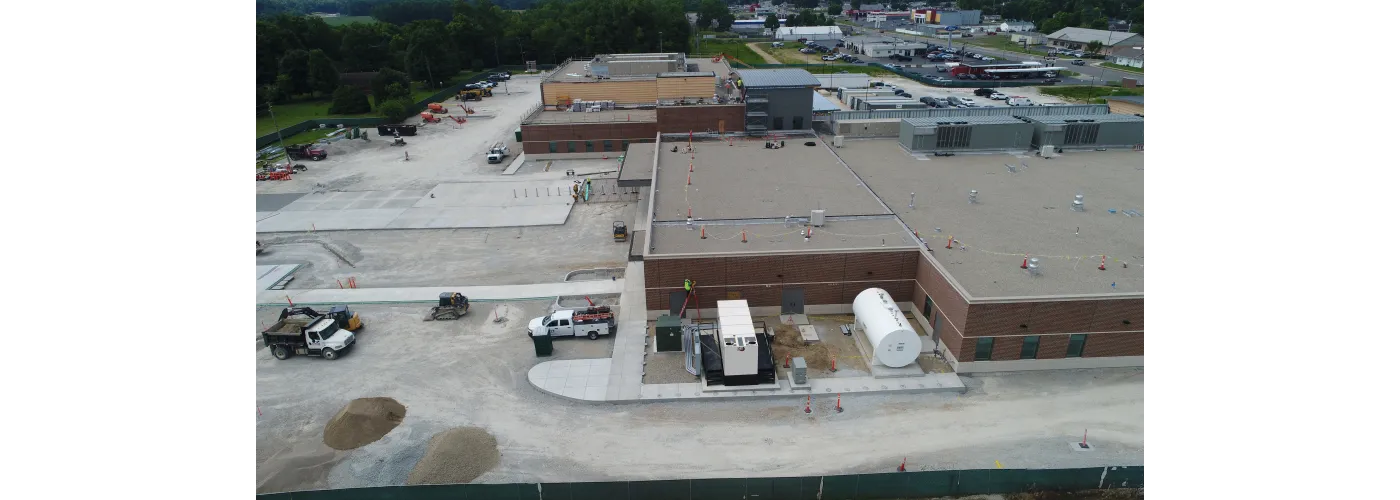 Work continues on Reid Health's new campus in Connersville on July 11, 2025.
