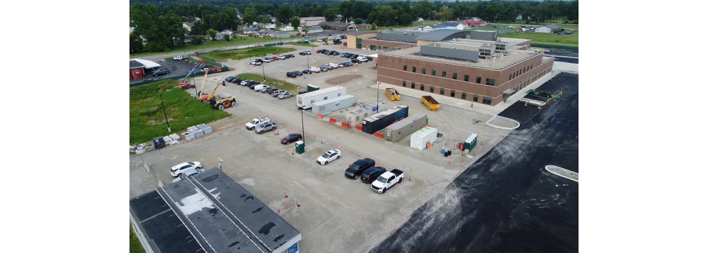 Work continues on Reid Health's new campus in Connersville on Aug. 5, 2025.