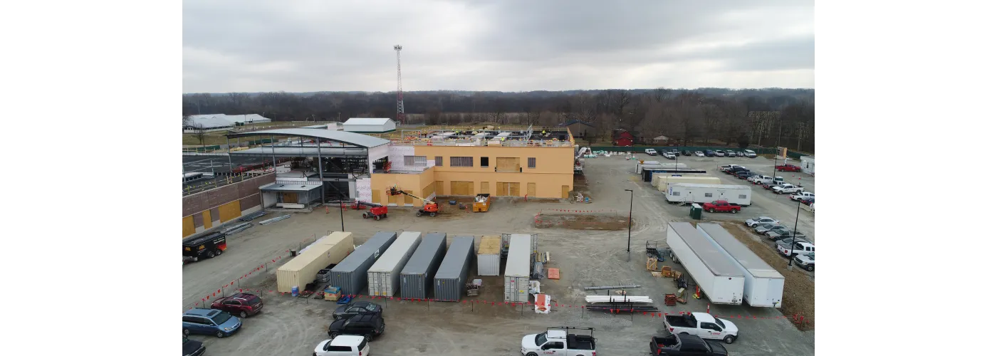 Work continues on Reid Health's new campus in Connersville on Feb. 27, 2025.
