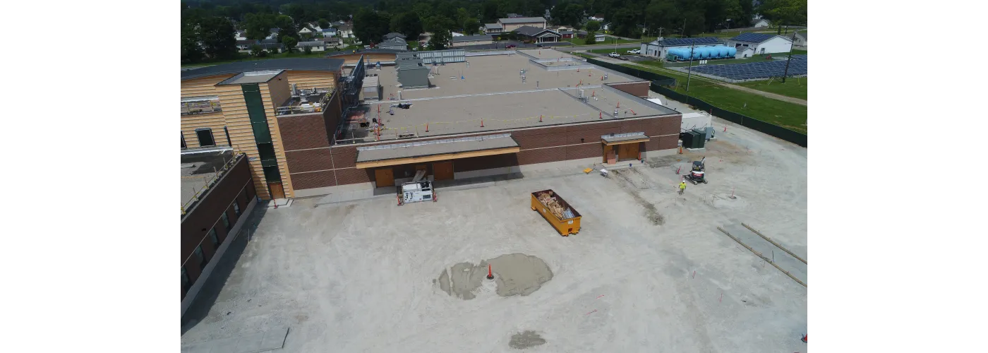 Work continues on Reid Health's new campus in Connersville on June 12, 2025.