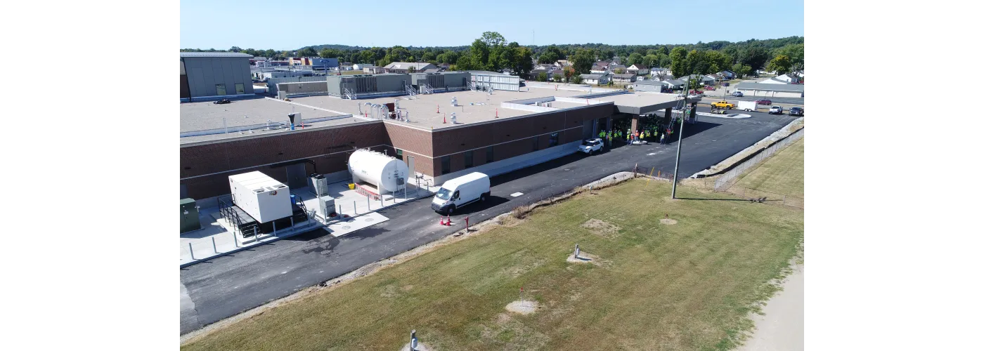Work continues on Reid Health's new campus in Connersville on Sept. 9, 2025.