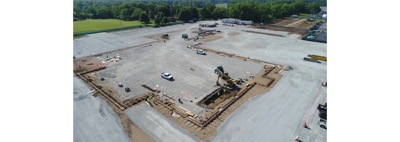 Work continues on Reid Health's new campus in Connersville on May 30, 2024.