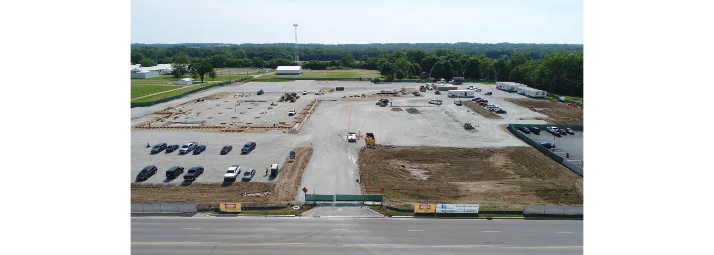 Work continues on Reid Health's new campus in Connersville on June 4, 2024.
