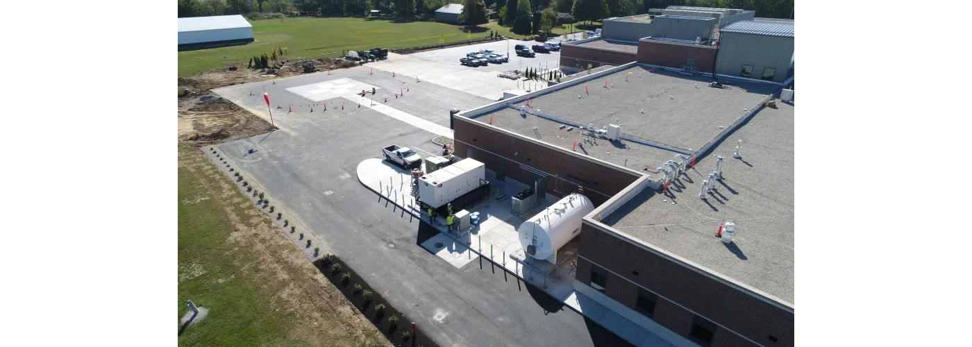 Work continues on Reid Health's new campus in Connersville on Oct. 1, 2025.