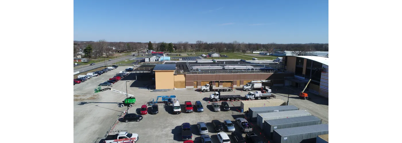 Work continues on Reid Health's new campus in Connersville on March 18, 2025.