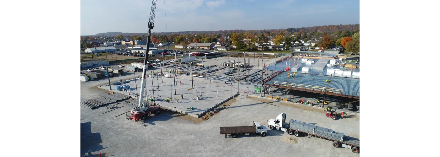Work continues on Reid Health's new campus in Connersville on Oct. 29, 2024.