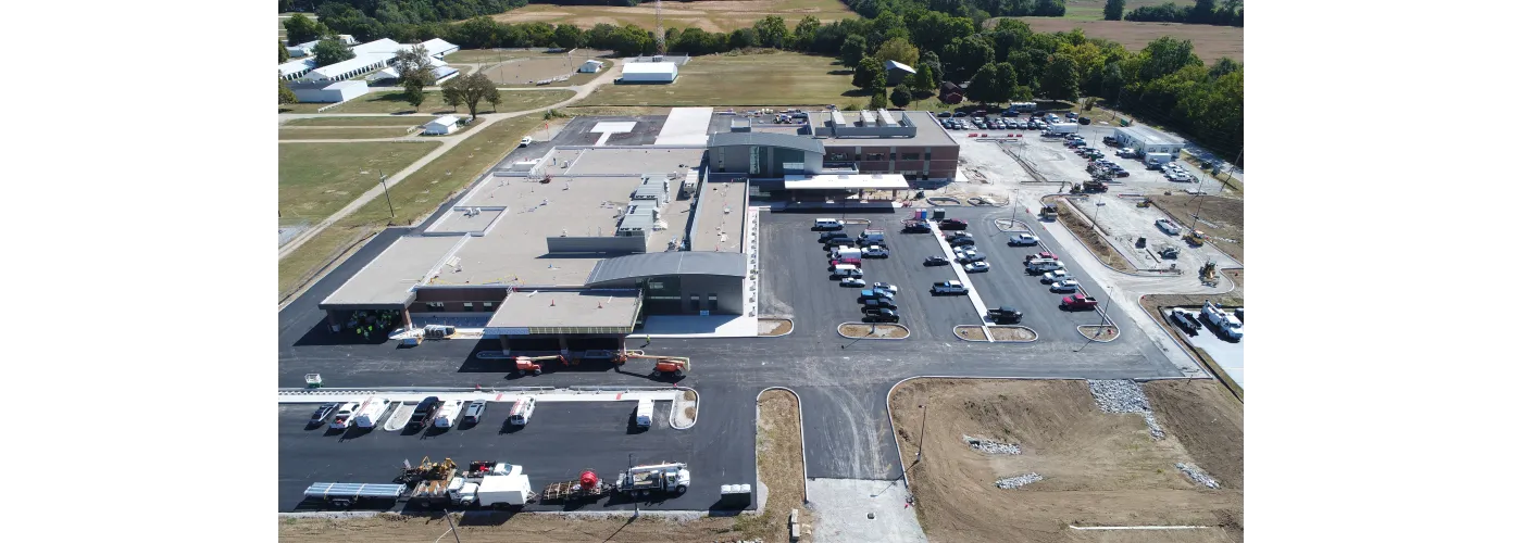 Work continues on Reid Health's new campus in Connersville on Sept. 9, 2025.