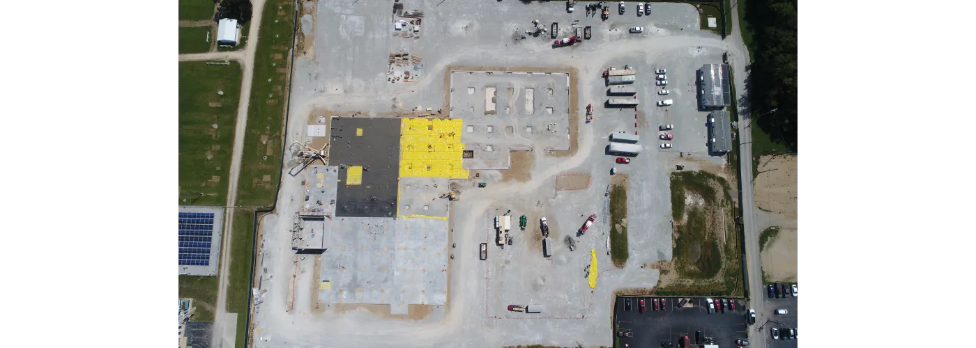 Work continues on Reid Health's new campus in Connersville on Aug. 13, 2024.