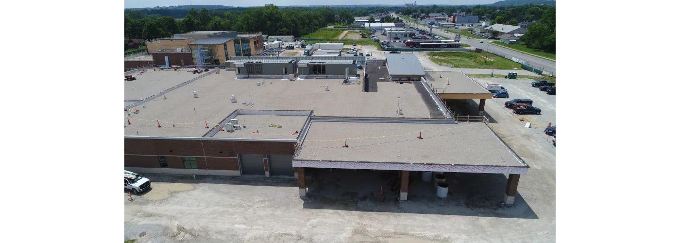Work continues on Reid Health's new campus in Connersville on June 26, 2025.