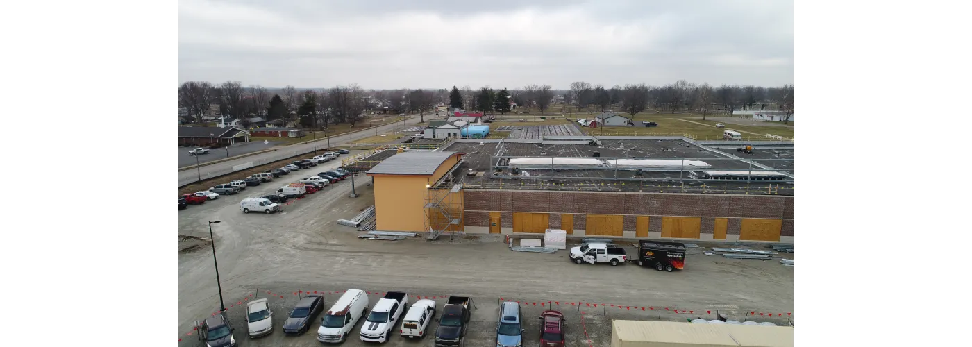 Work continues on Reid Health's new campus in Connersville on Feb. 27, 2025.