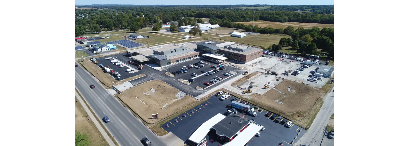 Work continues on Reid Health's new campus in Connersville on Sept. 9, 2025.
