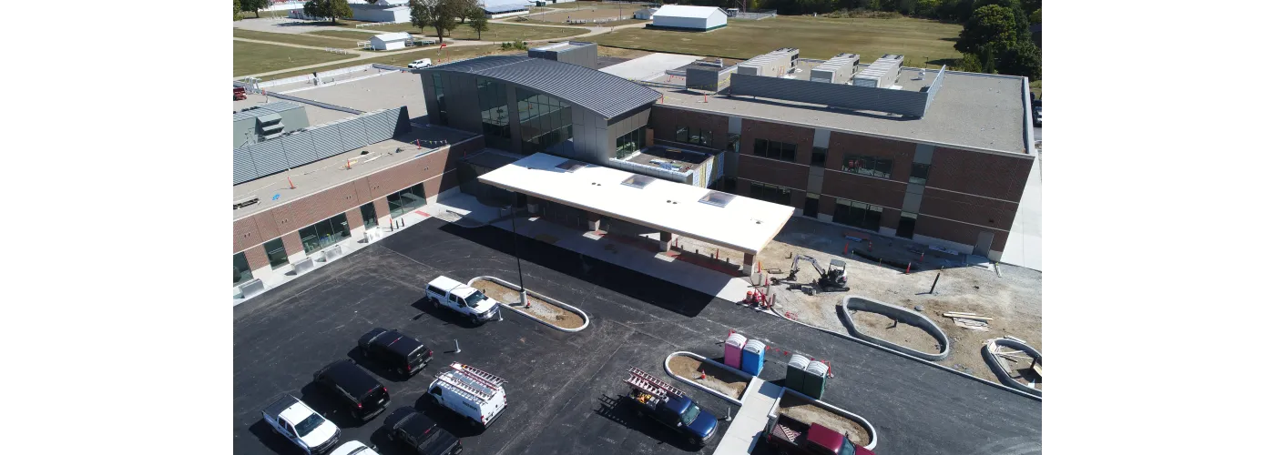 Work continues on Reid Health's new campus in Connersville on Sept. 9, 2025.