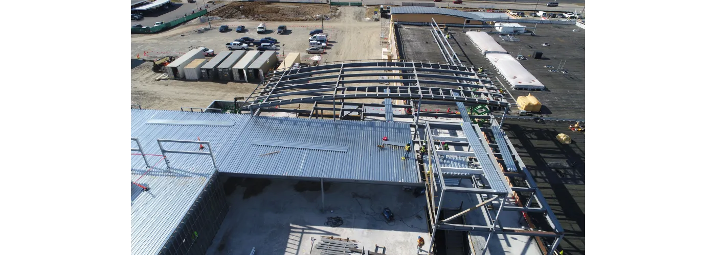 Work continues on Reid Health's new campus in Connersville on Feb. 4, 2025.