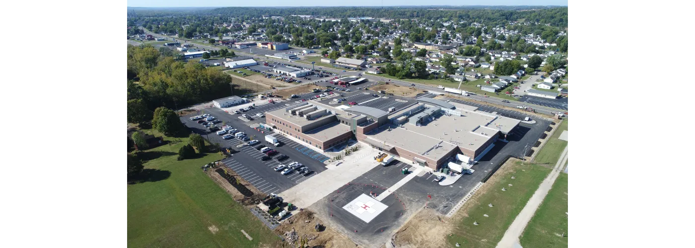 Work continues on Reid Health's new campus in Connersville on Oct. 1, 2025.