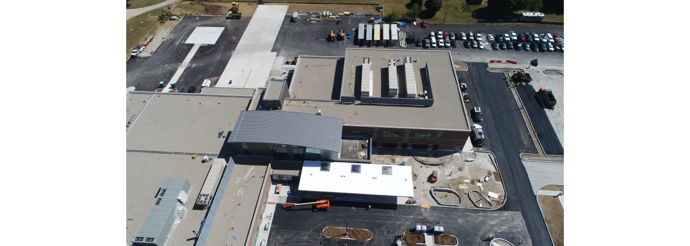 Work continues on Reid Health's new campus in Connersville on Sept. 12, 2025.