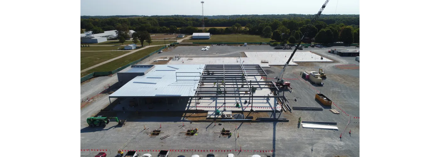 Work continues on Reid Health's new campus in Connersville on Sept. 10, 2024.