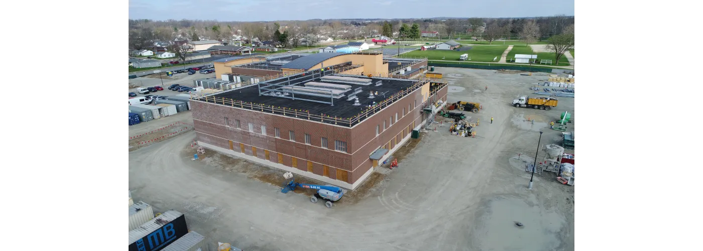 Work continues on Reid Health's new campus in Connersville on April 1, 2025.