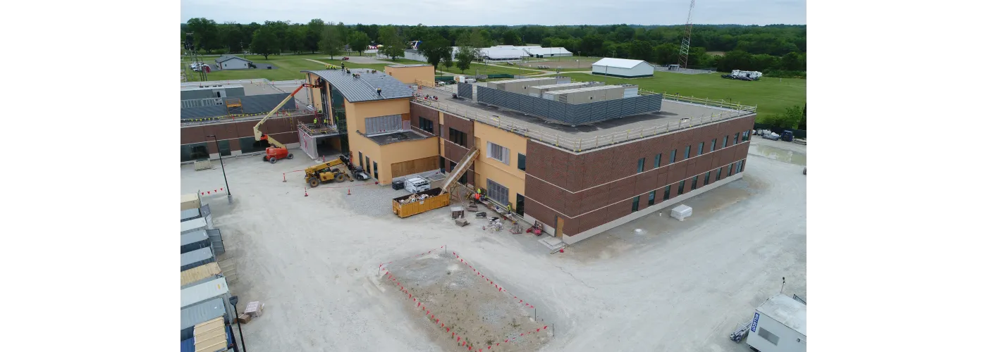 Work continues on Reid Health's new campus in Connersville on May 27, 2025.