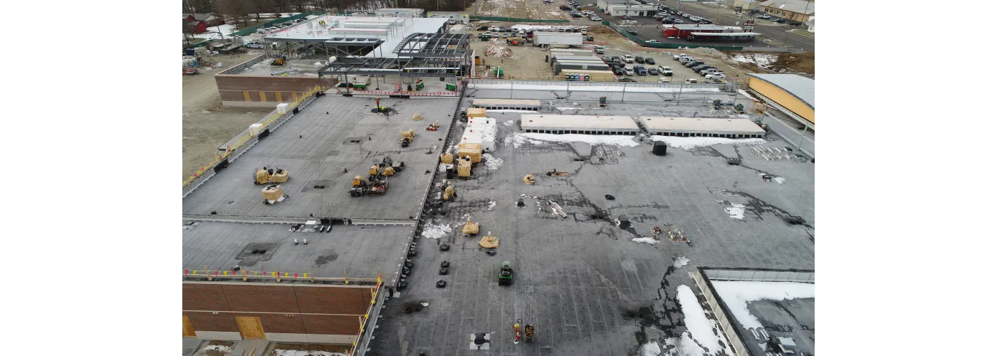 Work continues on Reid Health's new campus in Connersville on Jan. 30, 2025.