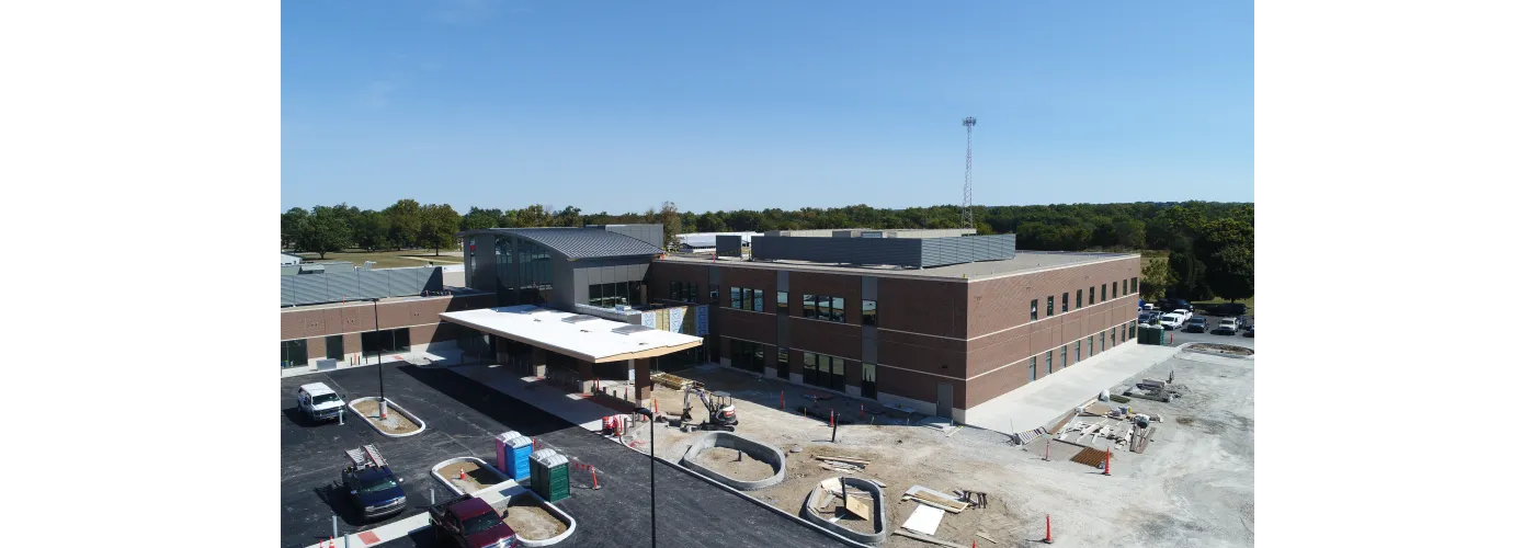 Work continues on Reid Health's new campus in Connersville on Sept. 9, 2025.