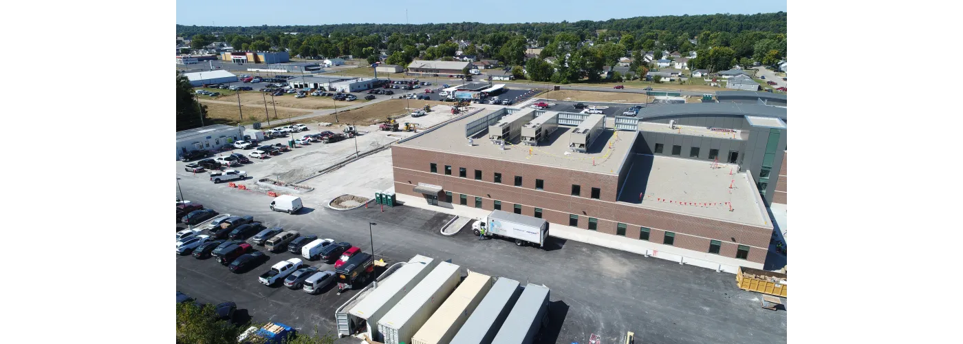 Work continues on Reid Health's new campus in Connersville on Sept. 9, 2025.
