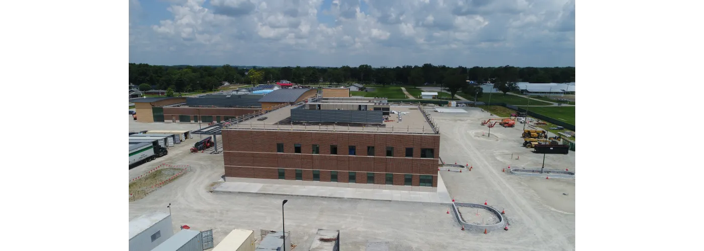 Work continues on Reid Health's new campus in Connersville on June 26, 2025.