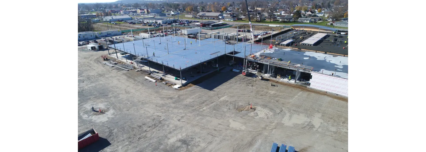 Work continues on Reid Health's new campus in Connersville on Nov. 26, 2024.