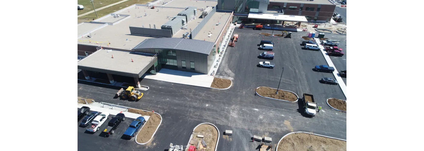 Work continues on Reid Health's new campus in Connersville on Sept. 12, 2025.