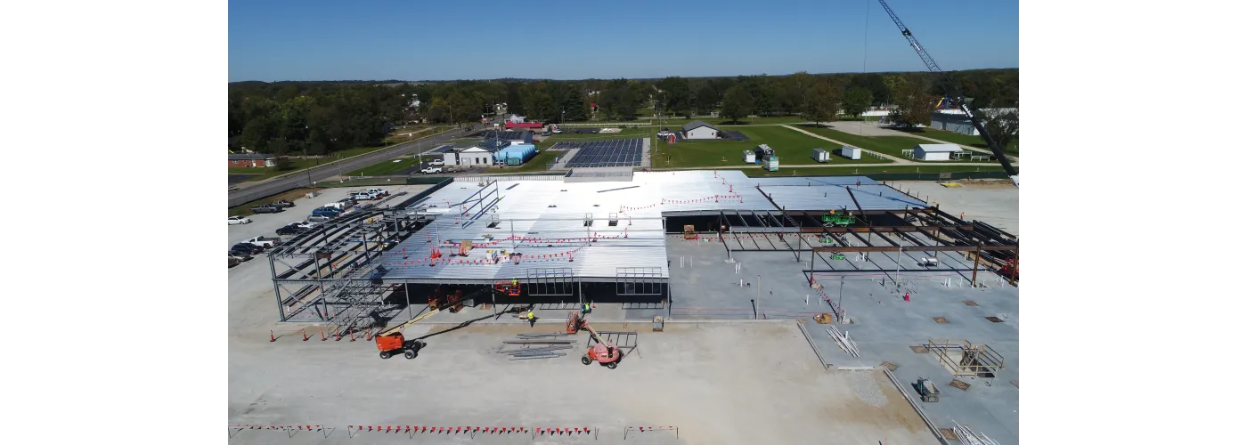 Work continues on Reid Health's new campus in Connersville on Oct. 8, 2024.