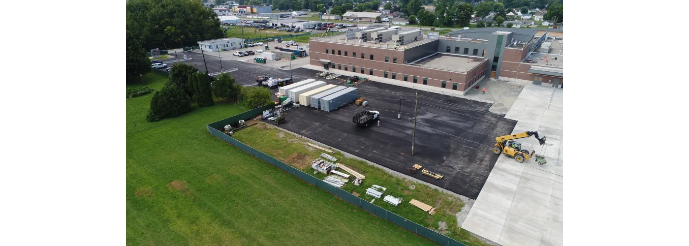 Work continues on Reid Health's new campus in Connersville on Aug. 5, 2025.