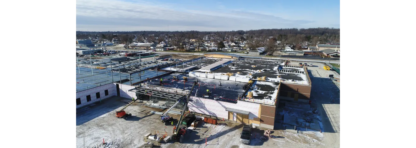 Work continues on Reid Health's new campus in Connersville on Dec. 12, 2024.