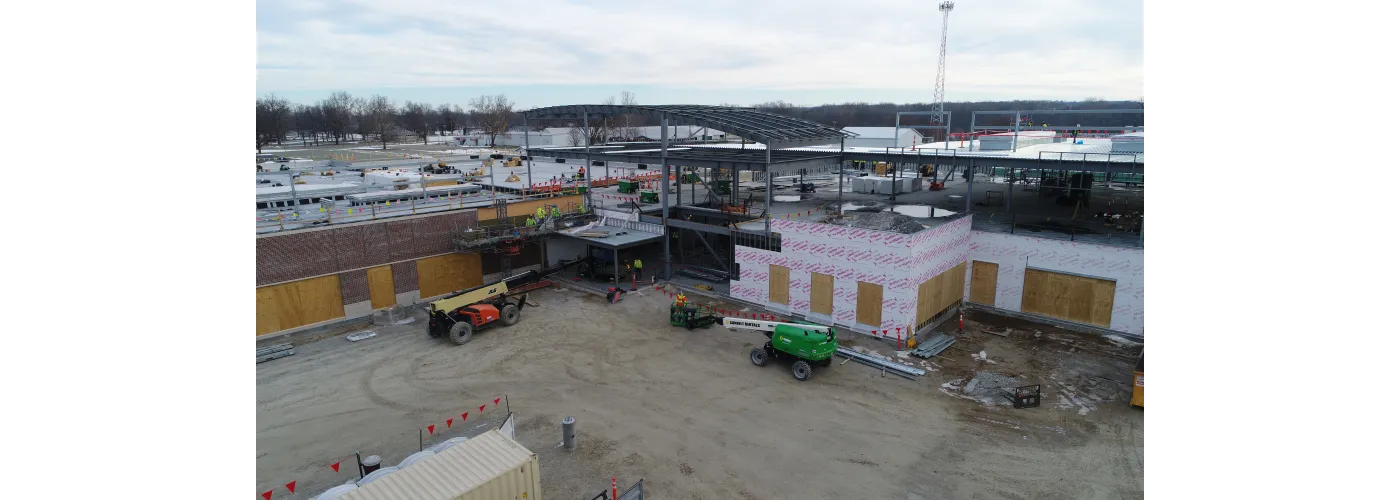 Work continues on Reid Health's new campus in Connersville on Jan. 30, 2025.