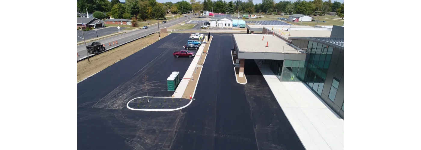 Work continues on Reid Health's new campus in Connersville on Sept. 16, 2025.