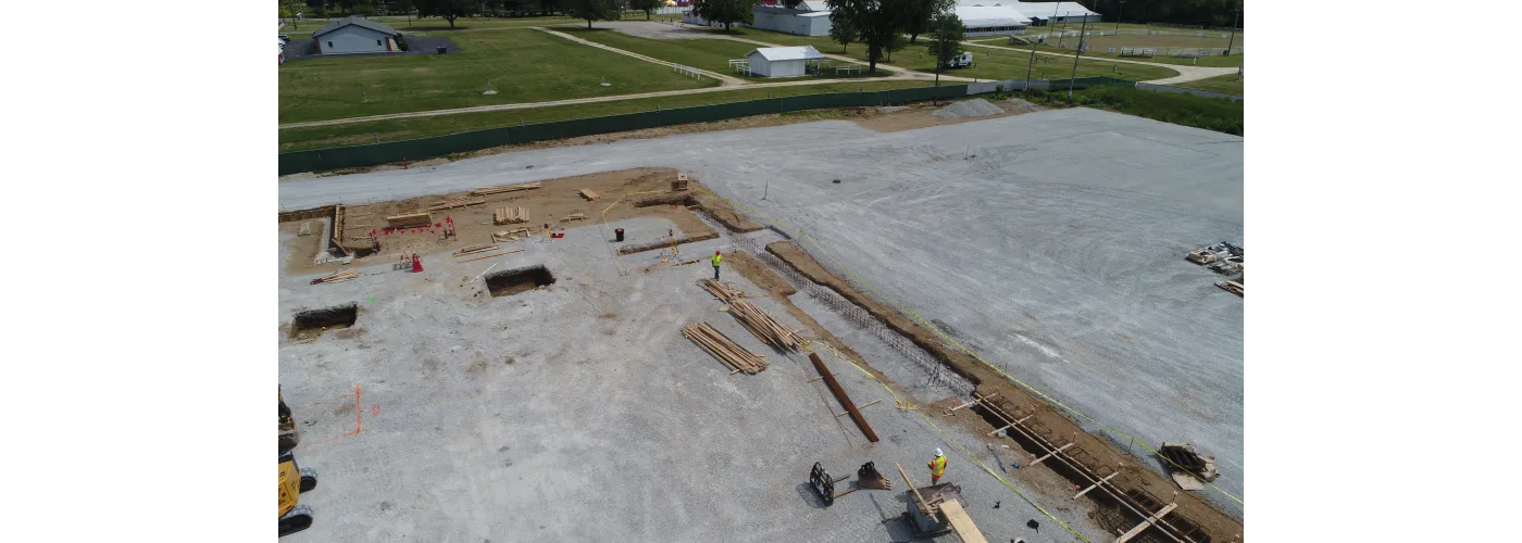 Work continues on Reid Health's new campus in Connersville on June 18, 2024.