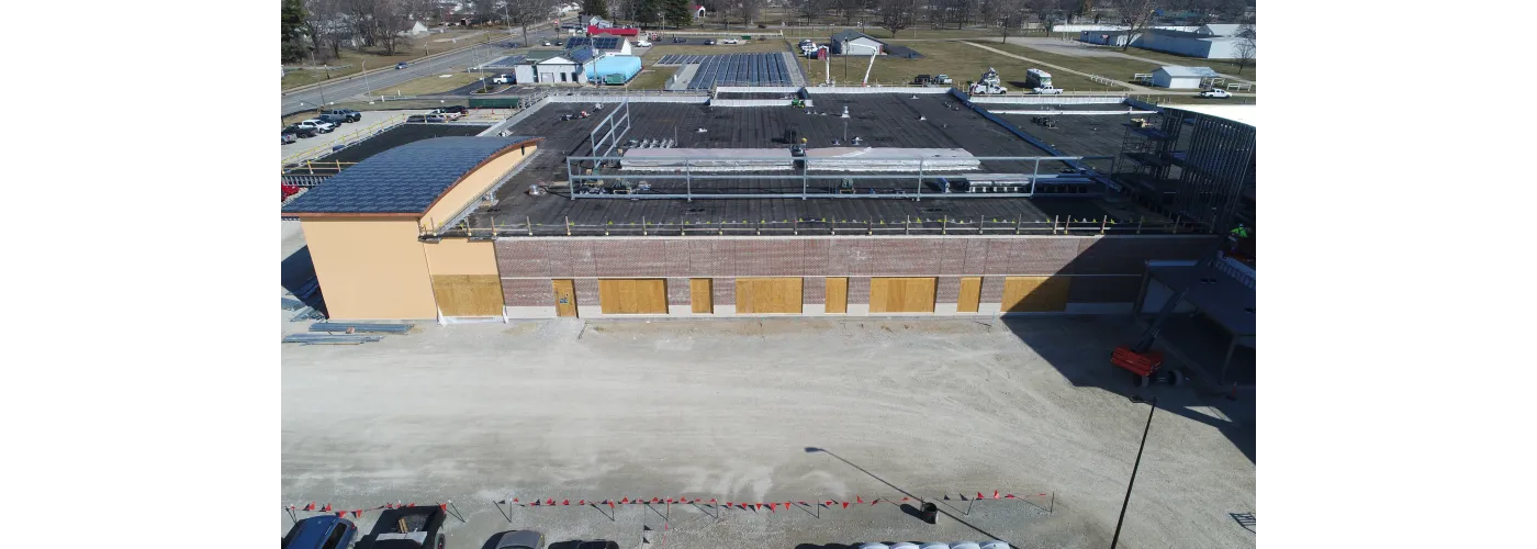 Work continues on Reid Health's new campus in Connersville on March 11, 2025.