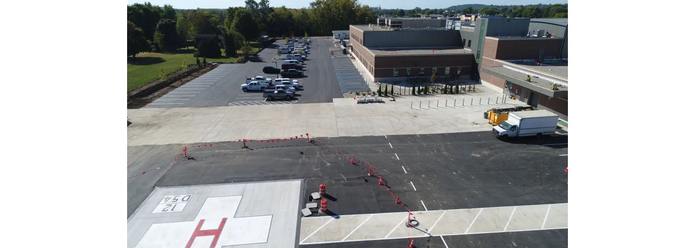 Work continues on Reid Health's new campus in Connersville on Oct. 1, 2025.