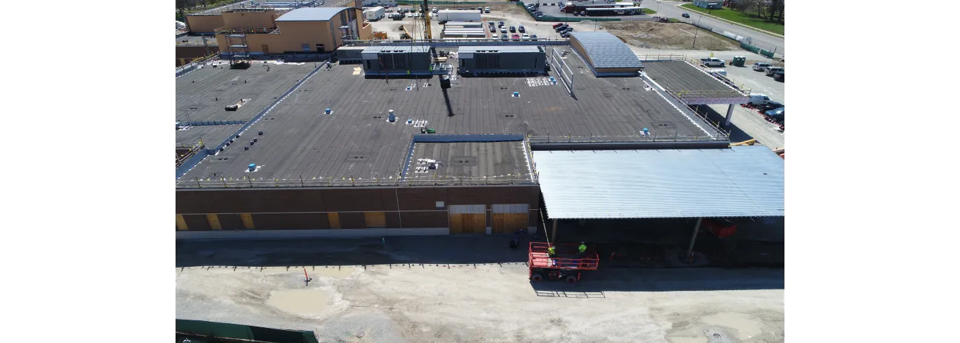 Work continues on Reid Health's new campus in Connersville on April 8, 2025.