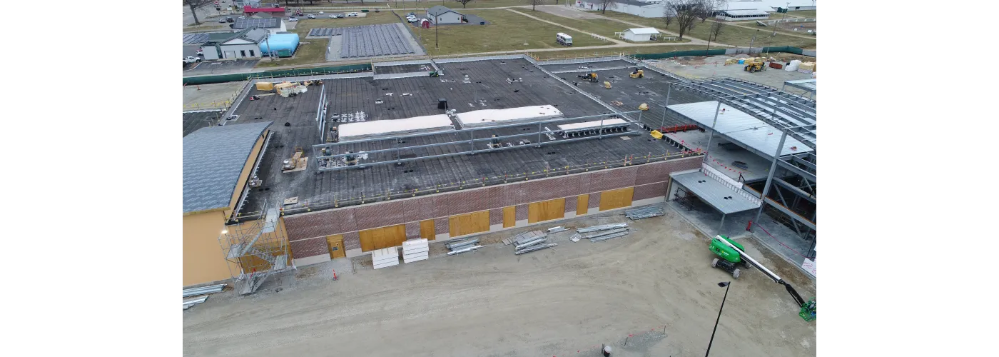 Work continues on Reid Health's new campus in Connersville on Feb. 11, 2025.