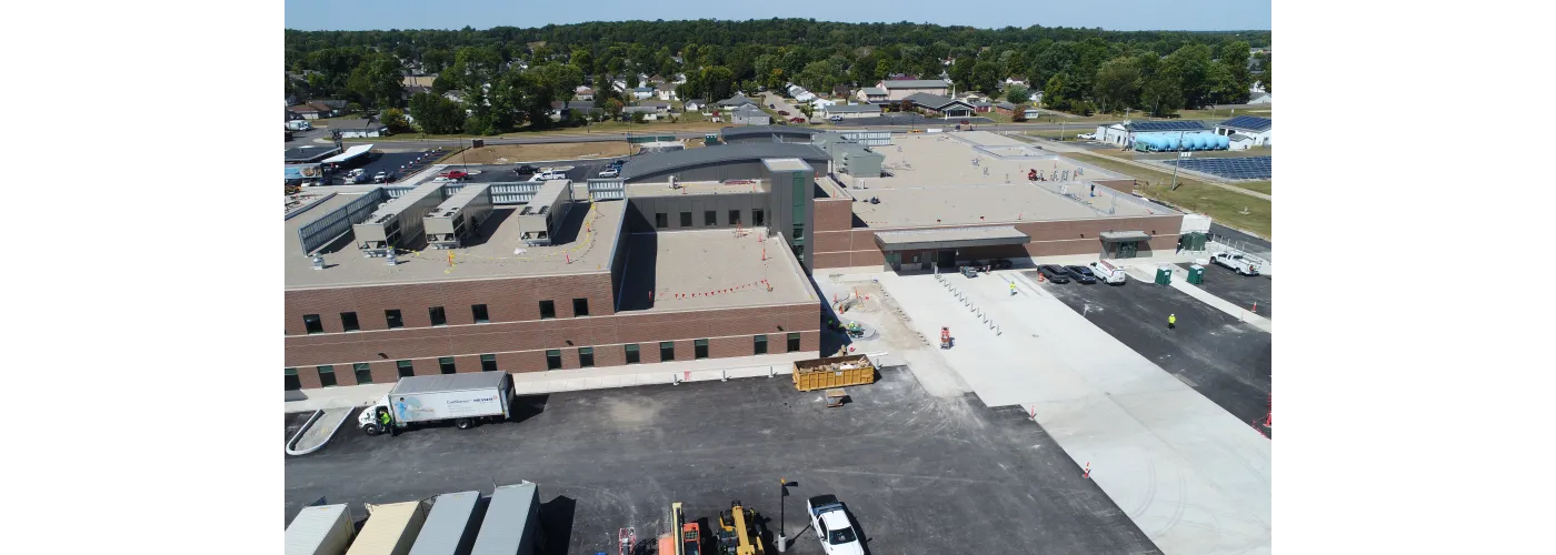 Work continues on Reid Health's new campus in Connersville on Sept. 9, 2025.