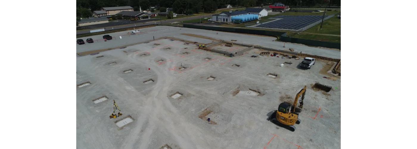 Work continues on Reid Health's new campus in Connersville on June 18, 2024.