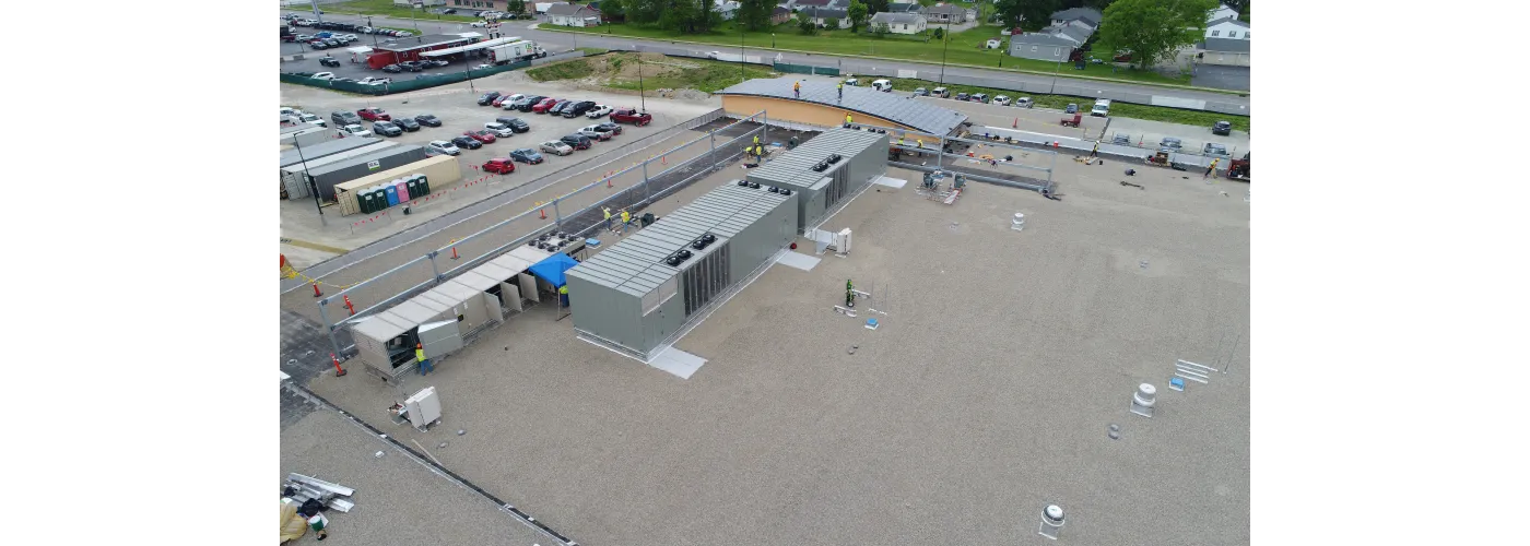 Work continues on Reid Health's new campus in Connersville on May 15, 2025.