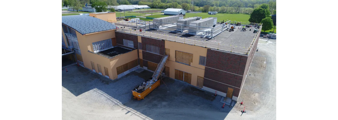 Work continues on Reid Health's new campus in Connersville on May 7, 2025.