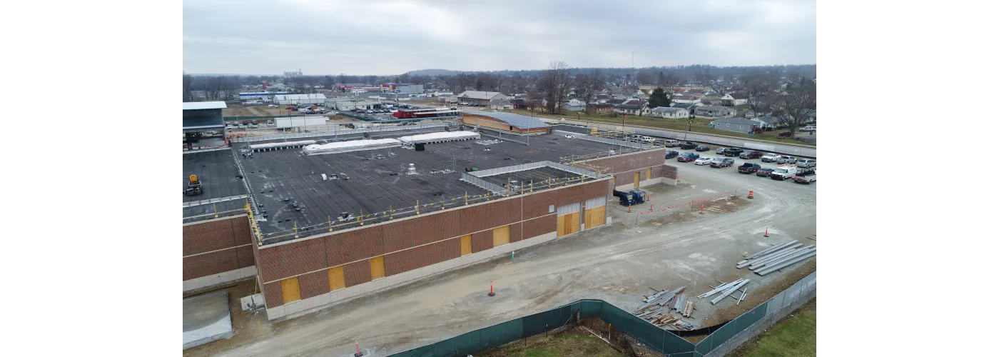 Work continues on Reid Health's new campus in Connersville on Feb. 27, 2025.