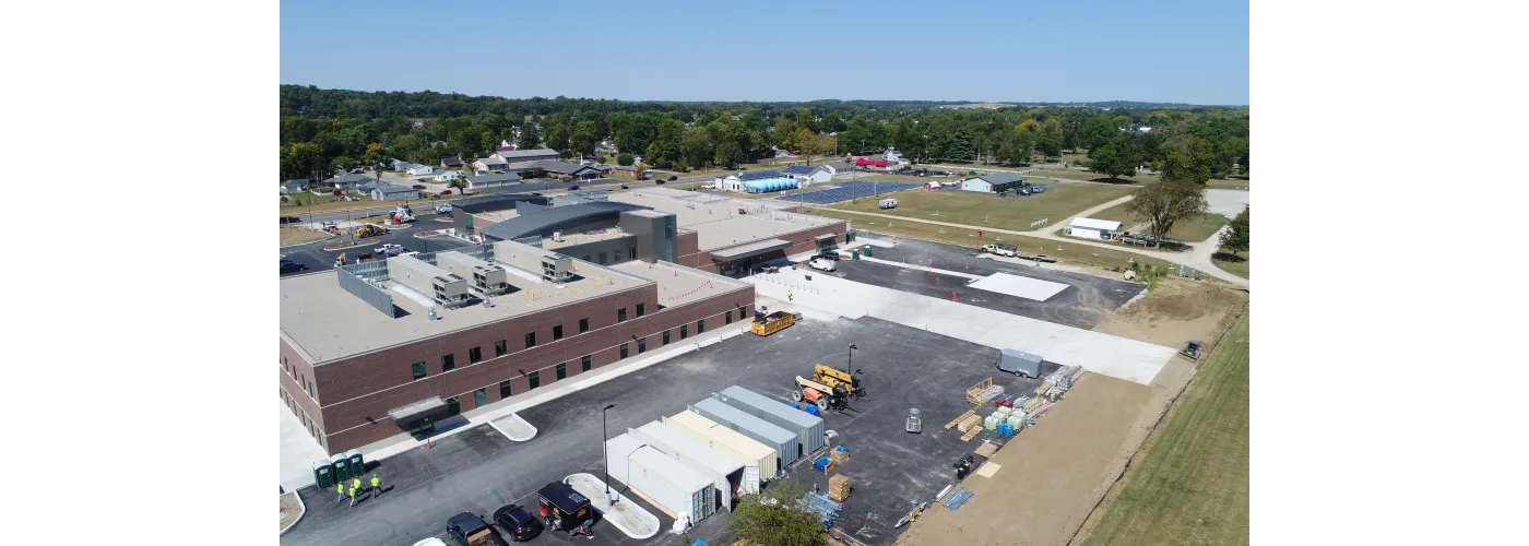 Work continues on Reid Health's new campus in Connersville on Sept. 12, 2025.