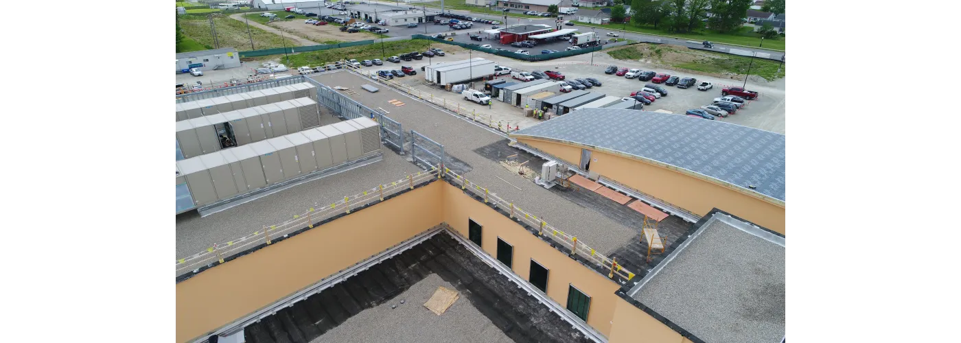 Work continues on Reid Health's new campus in Connersville on May 15, 2025.