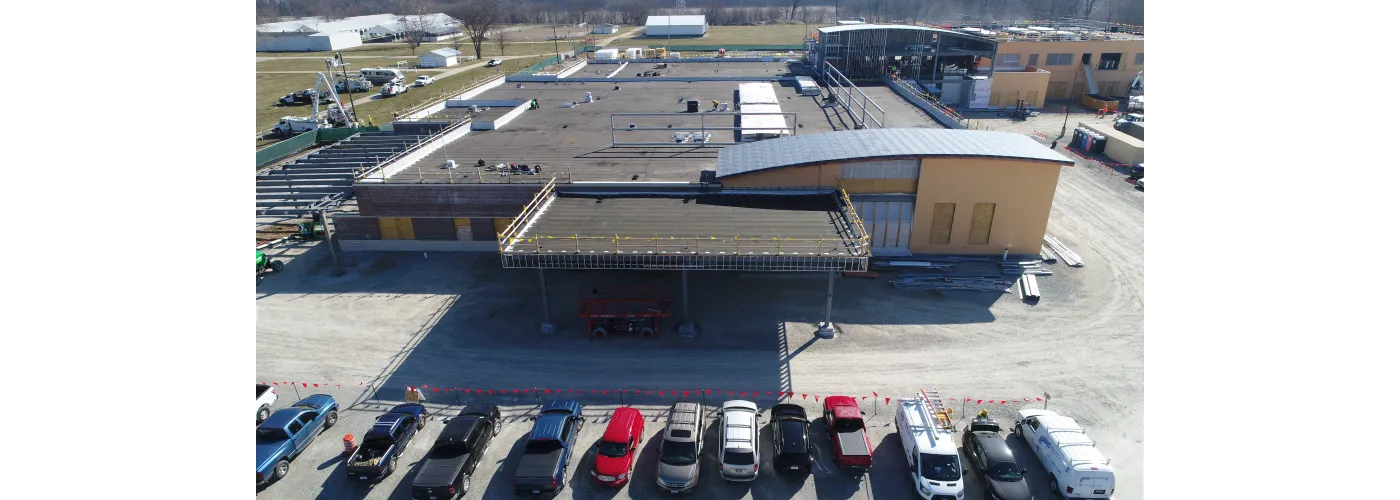 Work continues on Reid Health's new campus in Connersville on March 11, 2025.