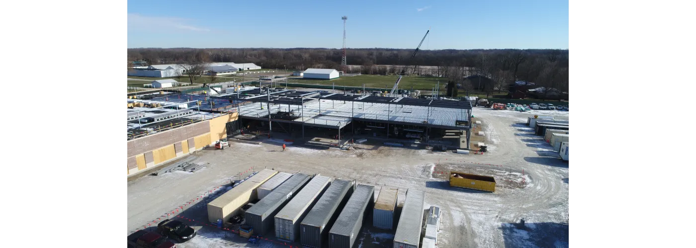 Work continues on Reid Health's new campus in Connersville on Dec. 12, 2024.